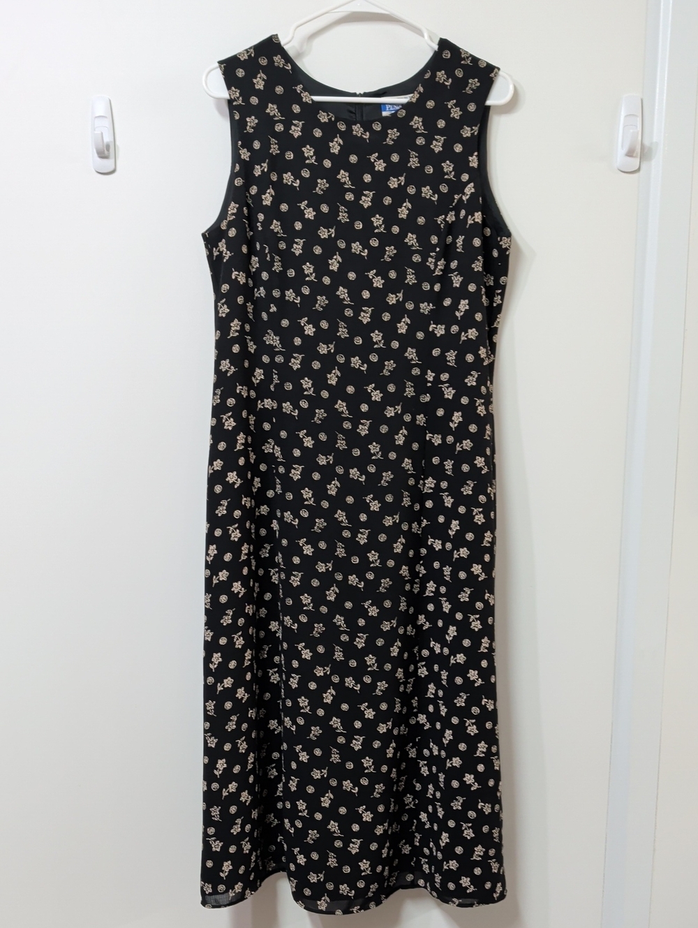 Vintage Pendleton Floral Ditsy Sleeveless Midi Dress Size 10